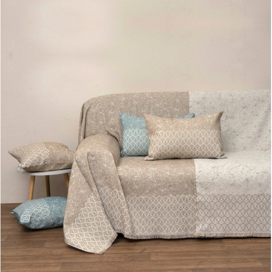 Ριχτάρι Πολυθρόνας Throws 1575 Beige Jacquard Anna Riska (180x180) 1Τεμ Ριχτάρι Πολυθρόνας Throws 1575 Beige Jacquard Anna Riska (180x180) 1Τεμ