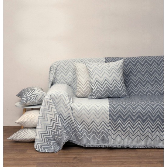 Ριχτάρι Τετραθέσιου Throws 1576 Dark Grey Jacquard Anna Riska (180x320) 1Τεμ