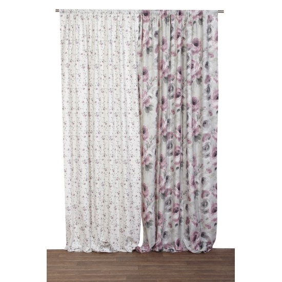 Κουρτίνα Με Τρέσα Curtains Des Forest 91 Beige Panama Digital Print Anna Riska (280x270) 1Τεμ