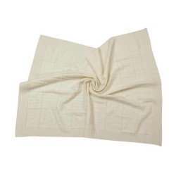 Κουβέρτα Κούνιας Baby Unicolour Jacquard Knitted Blankets Joy Ivory Cotton Anna Riska (110x140) 1Τεμ