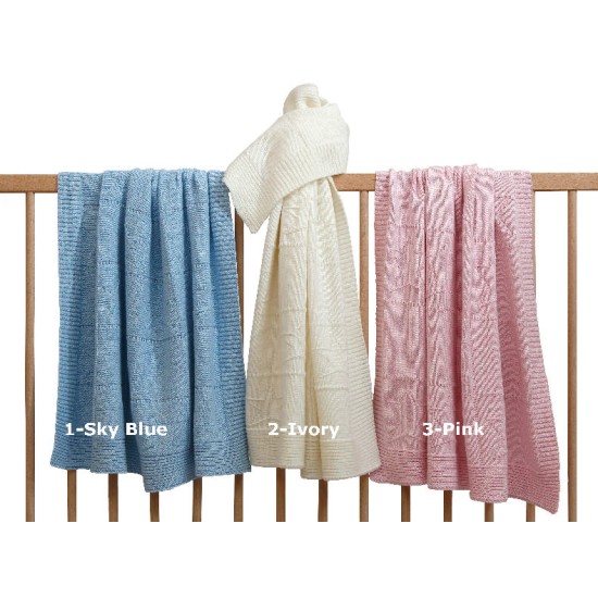 Κουβέρτα Κούνιας Baby Unicolour Jacquard Knitted Blankets Joy Pink Cotton Anna Riska (110x140) 1Τεμ