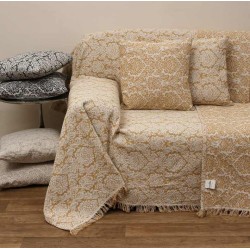 Ριχτάρια Πολυθρόνας Double Face Jacquard Throws 1553 Gold Anna Riska (180x180) 1Τεμ