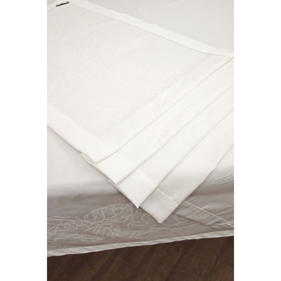 Τραπεζομάντηλο 2410 White Jacquard Anna Riska (165x260) 1Τεμ