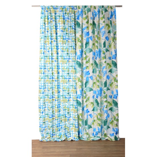 Κουρτίνα Με Τρέσα Curtains Liv Blue Panama Cotton Anna Riska (280x270) 1Τεμ