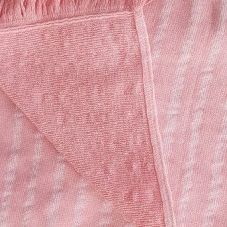 Πετσέτα Θαλάσσης Παρεό Δύο Όψεων Serifos Blush Pink Cotton Anna Riska (80x160) 1Τεμ