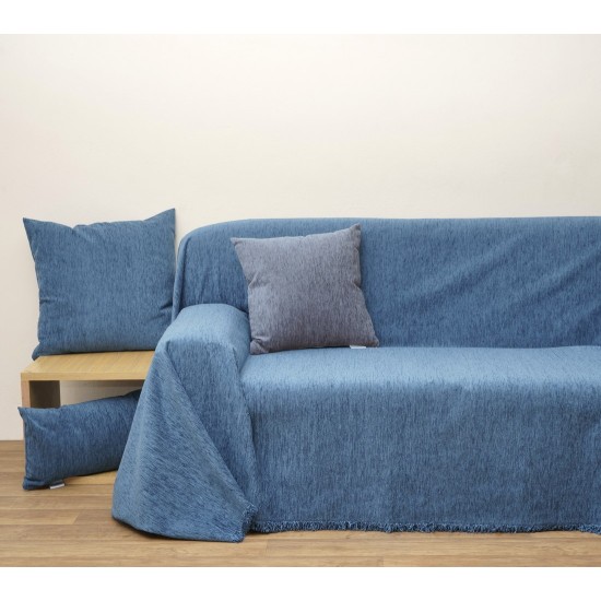 Ριχτάρι Πολυθρόνας Chenille Jacquard 1300 Denim Anna Riska (180x150) 1Τεμ