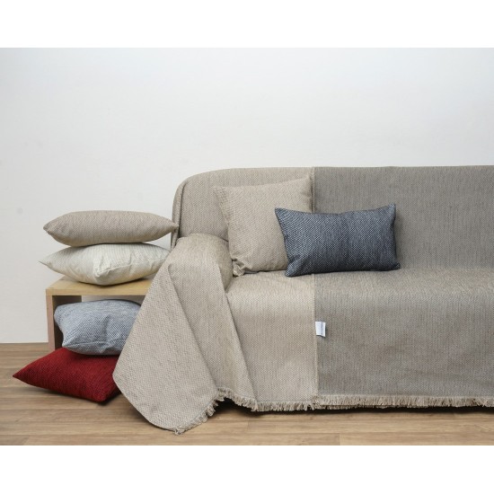 Ριχτάρι Πολυθρόνας Double Face Chenille Jacquard 1440 Linen Anna Riska (180x150) 1Τεμ