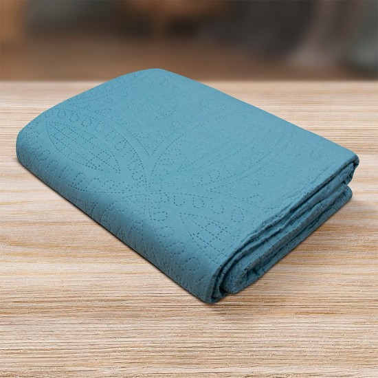 Κουβερλί Υπέρδιπλο Summer Ultrasonic Petrol Micro Blanc de Blanc (220x240) 1Τεμ