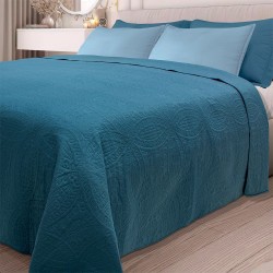 Κουβερλί Υπέρδιπλο Summer Ultrasonic Blue Micro Blanc de Blanc (220x240) 1Τεμ