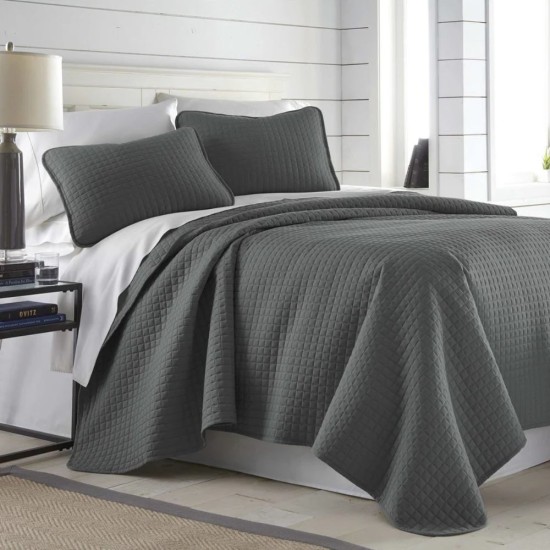 Κουβερλί King Size Summer Ker Ultrasonic Grey Micro Blanc de Blanc (260x250) 1Τεμ