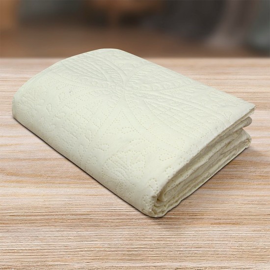 Κουβερλί Υπέρδιπλο Summer Ultrasonic Ecru Micro Blanc de Blanc (220x240) 1Τεμ Κουβερλί Υπέρδιπλο Summer Ultrasonic Ecru Micro Blanc de Blanc (220x240) 1Τεμ