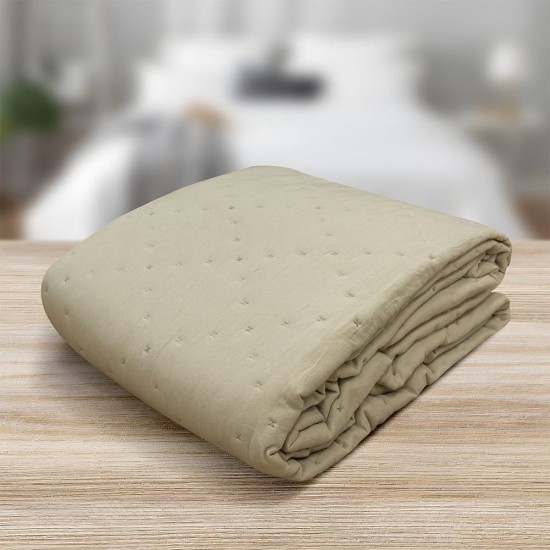 Κουβερλί Υπέρδιπλο Summer Ultrasonic 1020 Beige Micro Blanc de Blanc (220x240) 1Τεμ
