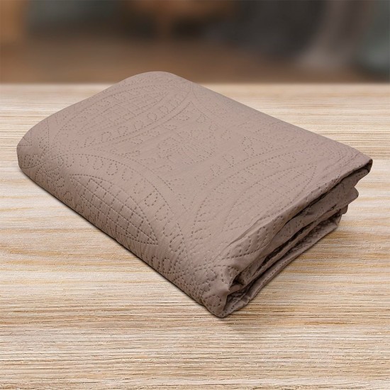 Κουβερλί Υπέρδιπλο Summer Ultrasonic Mocca Micro Blanc de Blanc (220x240) 1Τεμ