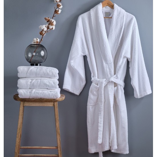 Μπουρνούζι Με Γιακά White Pure 420Gsm Cotton Blanc de Blanc 1Τεμ Μπουρνούζι Με Γιακά White Pure 420Gsm Cotton Blanc de Blanc 1Τεμ