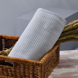 Κουβέρτα Πικέ Μονή Blanket Grey CVC Blanc de Blanc (170x265) 1Τεμ