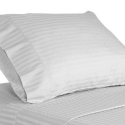 Σεντόνι Υπέρδιπλο Luxury Line Dobby Stripe 240TC Satin Polycotton Blanc de Blanc (240x280) 1Τεμ