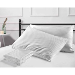 Μαξιλαροθήκη Stripe White TC300 Satin Cotton Blanc de Blanc (51x72) 1Τεμ