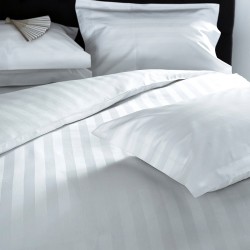 Σεντόνι King Size Superb Line 2cm Dobby Stripe 300TC Satin Cotton Blanc de Blanc (295x300) 1Τεμ