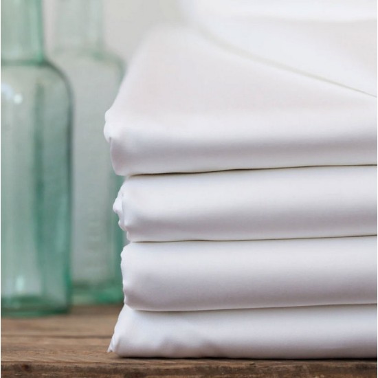 Σεντόνι Ημίδιπλο Luxury Line Plain TC240 Satin Cotton Blanc de Blanc (190x280) 1Τεμ