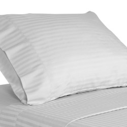 Σεντόνι Ημίδιπλο Luxury Line Dobby Stripe 1cm 240TC Satin Polycotton Blanc de Blanc (190x300) 1Τεμ
