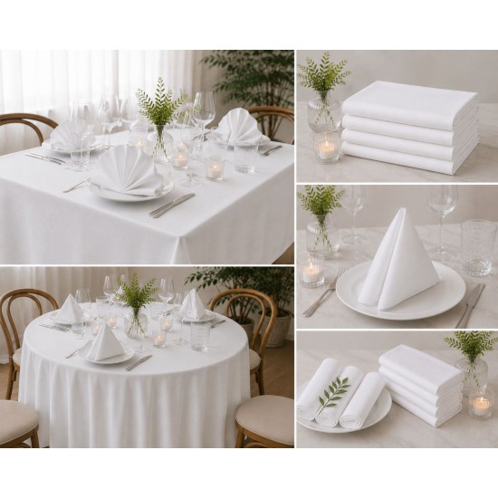 Πετσέτα Φαγητού Αλέκιαστη & Αδιάβροχη Ithaki White Blanc de Blanc (50x50) 1Τεμ