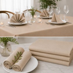 Τραπεζομάντηλο Αλέκιαστο & Αδιάβροχο Ithaki Sand Blanc de Blanc (150x220) 1Τεμ