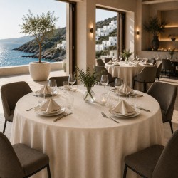 Τραπεζομάντηλο Ροτόντα Αλέκιαστο & Αδιάβροχο Ithaki Sand Blanc de Blanc (Φ300) 1Τεμ Τραπεζομάντηλο Ροτόντα Αλέκιαστο & Αδιάβροχο Ithaki Sand Blanc de Blanc (Φ300) 1Τεμ