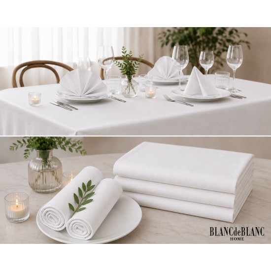 Πετσέτα Φαγητού Αλέκιαστη & Αδιάβροχη Ithaki White Blanc de Blanc (50x50) 1Τεμ