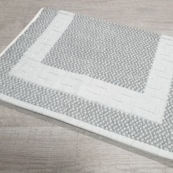 Πατάκι Μπάνιου Μαίανδρος White-Light Grey Cotton Blanc de Blanc (50x70) 1Τεμ