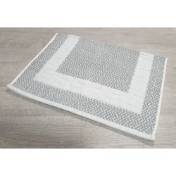 Πατάκι Μπάνιου Μαίανδρος White-Light Grey Cotton Blanc de Blanc (50x70) 1Τεμ