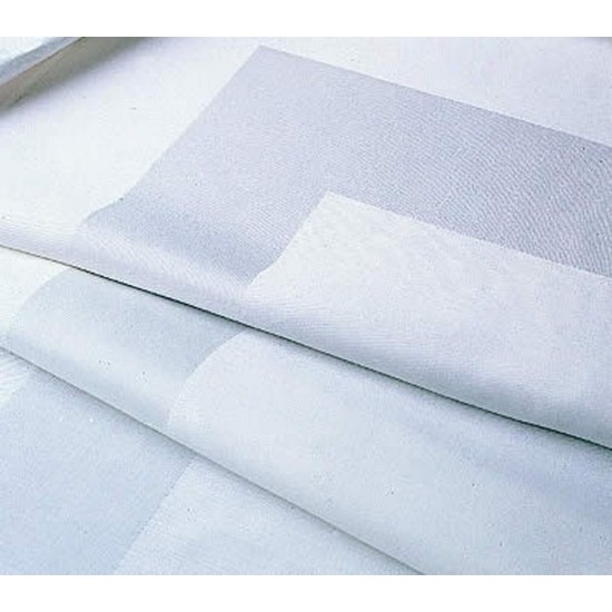 Τραπεζομάντηλο Band Line White 220gsm Satin Polycotton Blanc de Blanc (105x105) 1Τεμ