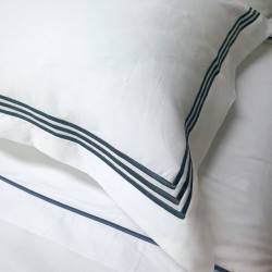 Μαξιλαροθήκη Three Lines New Satin Plain TC310 Cotton Blanc de Blanc (55x75) 1Τεμ