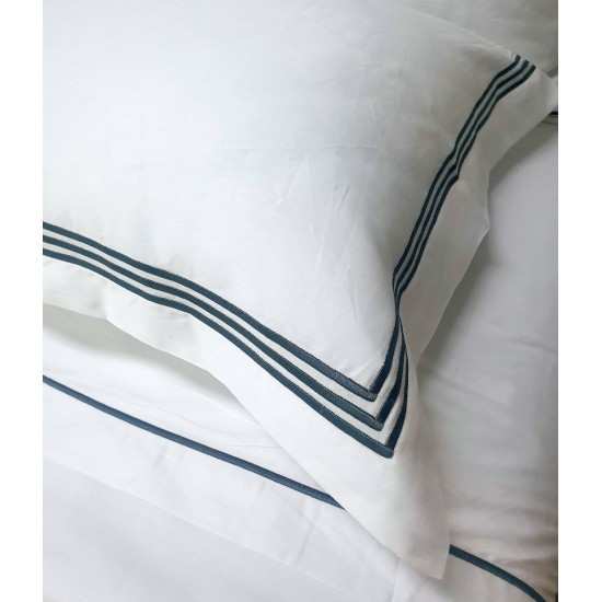 Μαξιλαροθήκη Three Lines New Satin Plain TC310 Cotton Blanc de Blanc (55x75) 1Τεμ