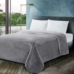 Κουβέρτα Βελουτέ Μονή Frost Grey 600gsm Blanc de Blanc (160x220) 1Τεμ
