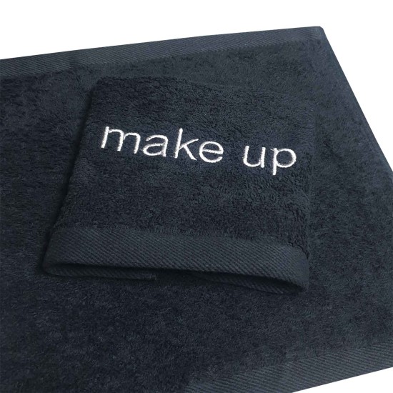 Πετσέτα Λαβέτα Plain Make Up Black Cotton Blanc de Blanc (30x30) 1Τεμ Πετσέτα Λαβέτα Plain Make Up Black Cotton Blanc de Blanc (30x30) 1Τεμ