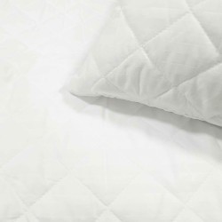 Επίστρωμα Καπιτονέ Διπλό Stripe Microfiber Blanc de Blanc (140x200+35) 1Τεμ