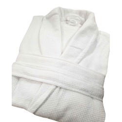 Μπουρνούζι Με Γιακά Πικέ 270gr White Cotton Blanc de Blanc 1Τεμ