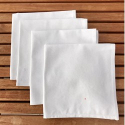 Πετσέτα Φαγητού Satin Plain Line Cotton Blanc de Blanc (40x40) 1Τεμ