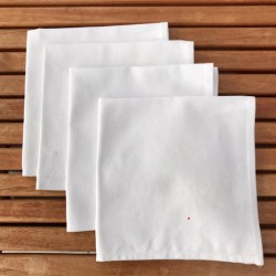 Πετσέτα Φαγητού Satin Plain Line Cotton Blanc de Blanc (40x40) 1Τεμ