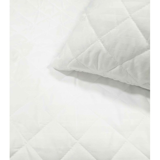 Επίστρωμα Καπιτονέ Υπέρδιπλο Stipe White Microfiber Blanc de Blanc (160x200+35) 1Τεμ