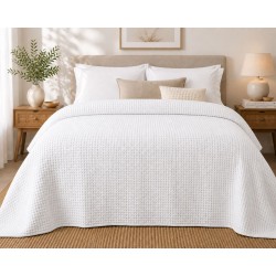 Κουβέρτα Πικέ Μονή New Rich White Sanforized Cotton Blanc de Blanc (170x250) 1Τεμ