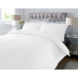 Μαξιλαροθήκη MK Satin Stripe White 1cm C/V Cozy 220TC Blanc de Blanc (50x70) 1Τεμ