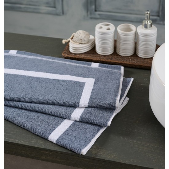 Πατάκι Μπάνιου MK White-Grey 650gsm Pennie Cotton Blanc de Blanc (50x75) 1Τεμ