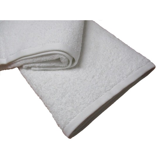 Πετσέτα Προσώπου Plain Line Solid White 550 gsm Cotton Blanc de Blanc (50x100) 1Τεμ