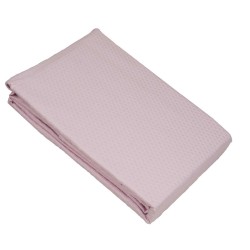 Κουβέρτα Πικέ Μονή Sanforized Pink Cotton Blanc de Blanc (170x245) 1Τεμ