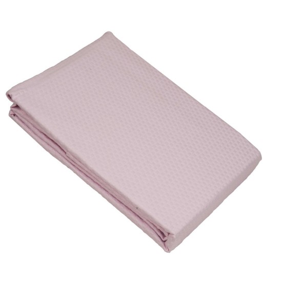 Κουβέρτα Πικέ Μονή Sanforized Pink Cotton Blanc de Blanc (170x245) 1Τεμ