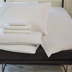Σεντόνι Μονό MK Solid Plain White Iris 150TC Cotton Blanc de Blanc (160x280) 1Τεμ