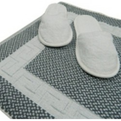 Πατάκι Μπάνιου Μαίανδρος Greek Border Jacquard 670 gsm Cotton Blanc de Blanc (50x70) 1Τεμ