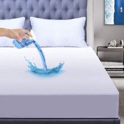 Επίστρωμα Αδιάβροχο King Size MK-1 White Polycotton Blanc de Blanc (200x200x30) 1Τεμ