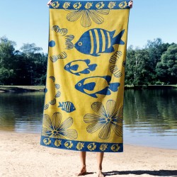 Πετσέτα Θαλάσσης Beach Towels Fish Cotton Cokitex (86x160) 1Τεμ